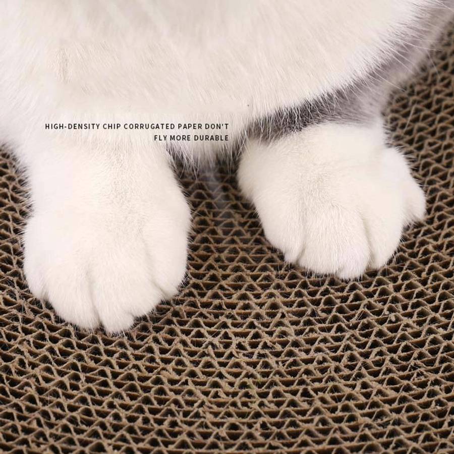 Round Corrugated Cat Scratcher Claw Sharpener Toy Bed, Colour: Pink 32x32x6cm
