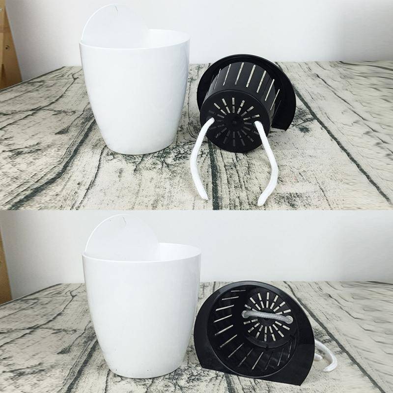 Self-Watering Planter Grow Plants Lazy Flower Pots Wall-hanging Round Resin Plastic Flower Pots, ...