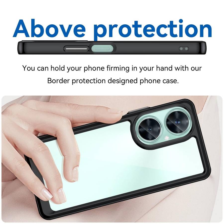 For Huawei Nova 11i Colorful Series Acrylic + TPU Phone Case(Black)