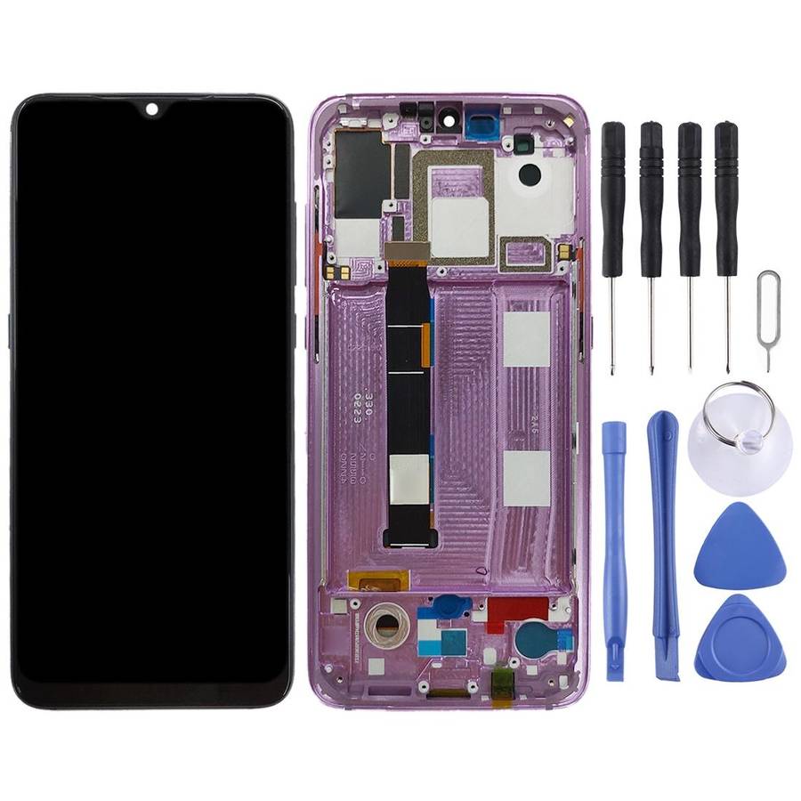 Original AMOLED LCD Screen for Xiaomi Mi 9 Digitizer Full Assembly with Frame(Pink)
