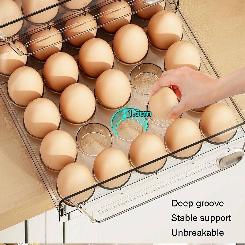 Large Double Layer 40 Grid Egg Storage Box PET Transparent Multi-Specification Egg Box