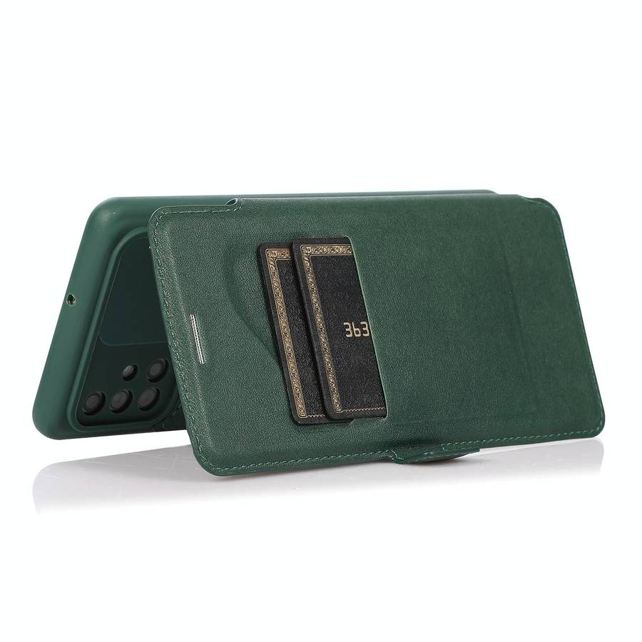 For Samsung Galaxy A71 Push Window Double Buckle PU + Silicone Horizontal Flip Leather Case with ...