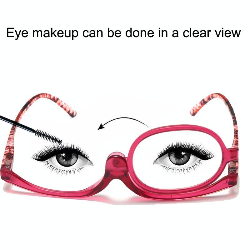 Makeup Presbyopic Glasses Monolithic Reading Glass Magnifying Glass, Degree: +350(Black)