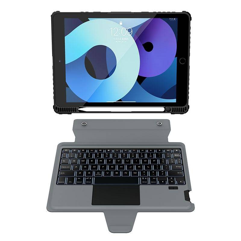 For iPad 10.2 2019/2020/2021 Nillkin Bumper Combo Keyboard Case with Backlight