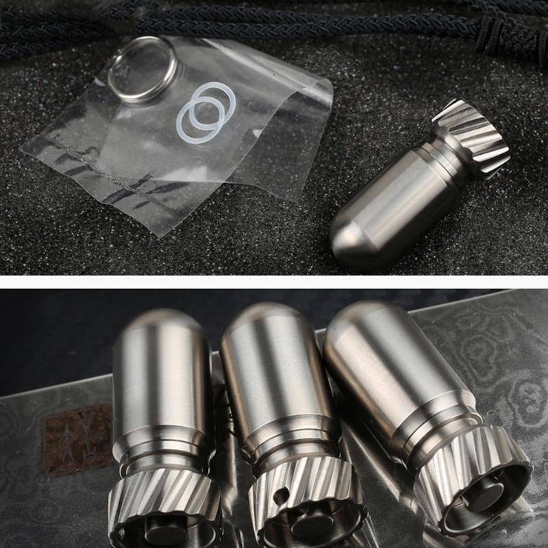 Portable Pure Titanium Mini Waterproof Warehouse Sealed Jar Pill Box, Color: Primary Color