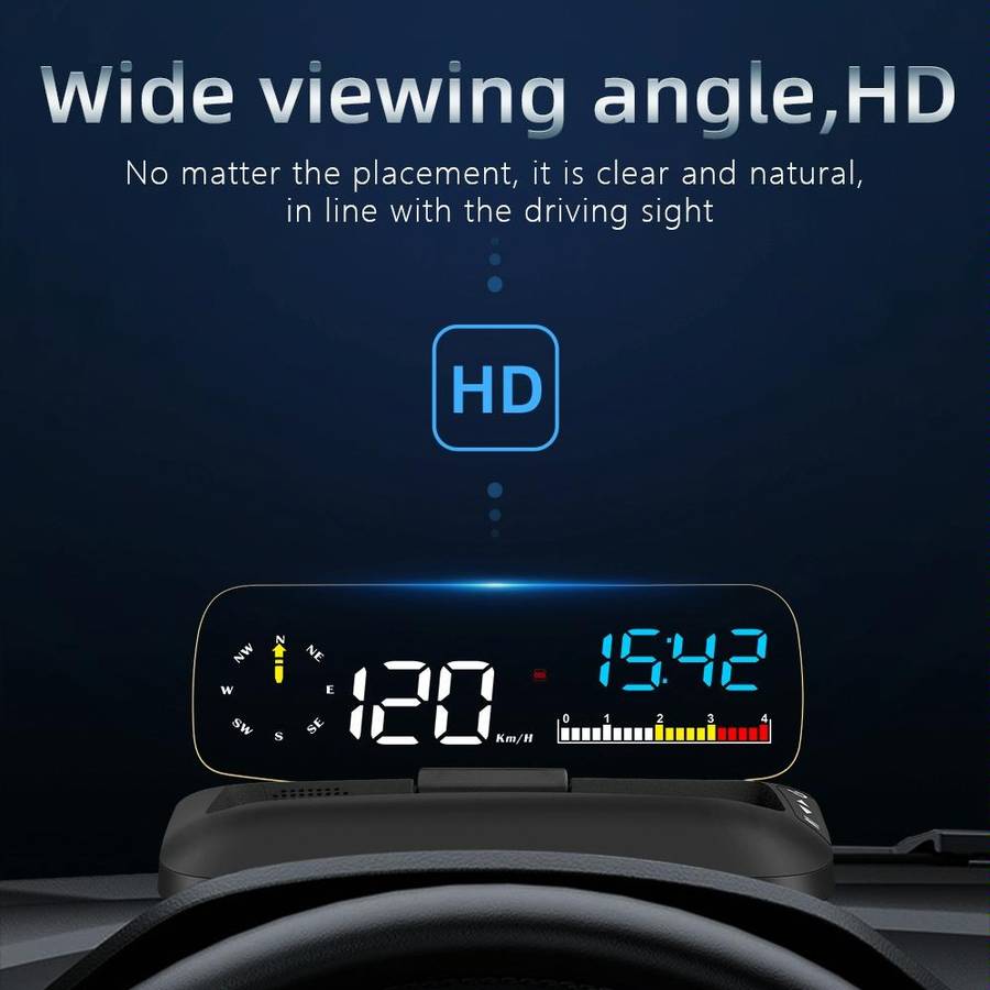 C5 OBD2 + GPS Mode Car HUD Head-up Display Water Temperature / Vehicle Speed / Voltage