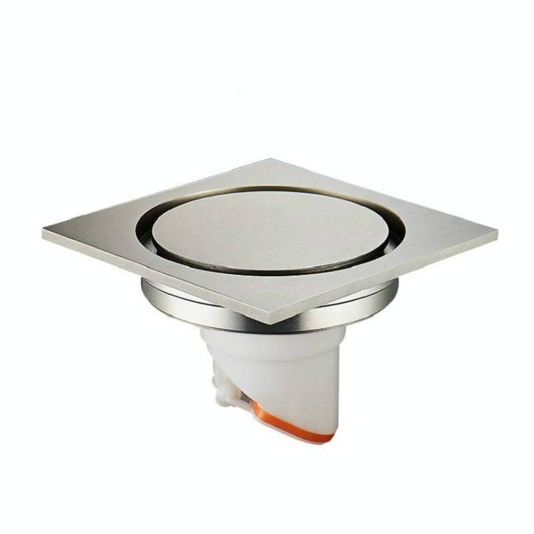 Kitchen Toilet Sewer Deodorant Anti-flooding Anti-odor Invisible Floor Drain(Brushed Silver)