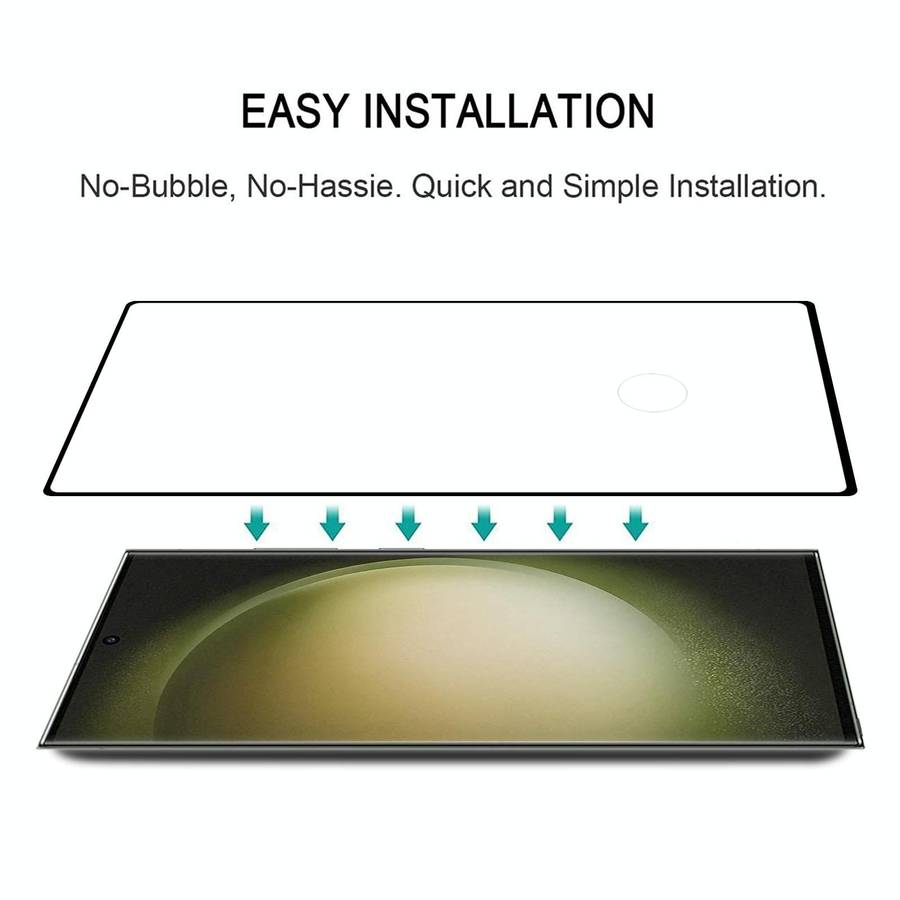 For Samsung Galaxy S23 Ultra 5G 3D Curved Edge Full Screen Full Glue Tempered Glass Film