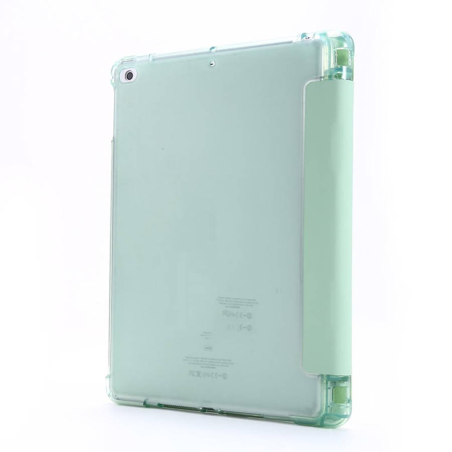 For iPad Air 2 Airbag Horizontal Flip Leather Case with Three-fold Holder & Pen Holder(Mint Green)