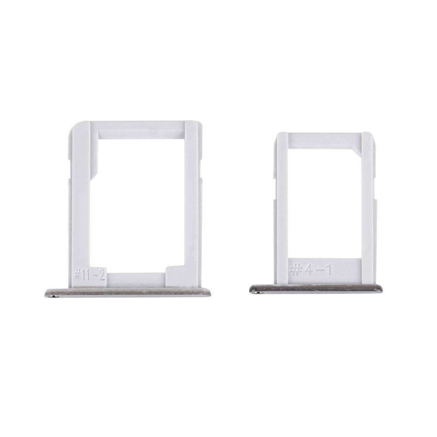 For Galaxy E5 (Dual SIM Version) SIM Card Tray + Micro SD / SIM Card Tray (Silver)