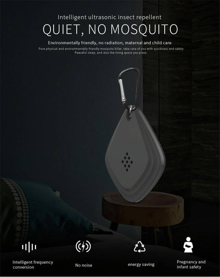 Outdoor Mosquito Repellent Portable Ultrasonic Insect Repellent Insecticide USB Charging Intellig...