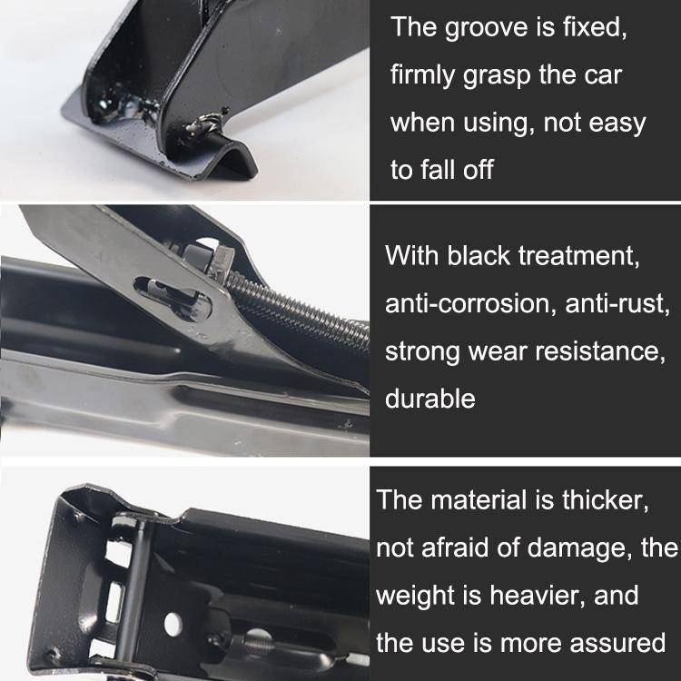 Portable Car Jack Z Type Hand Crank Tire Changing Tool(Black)