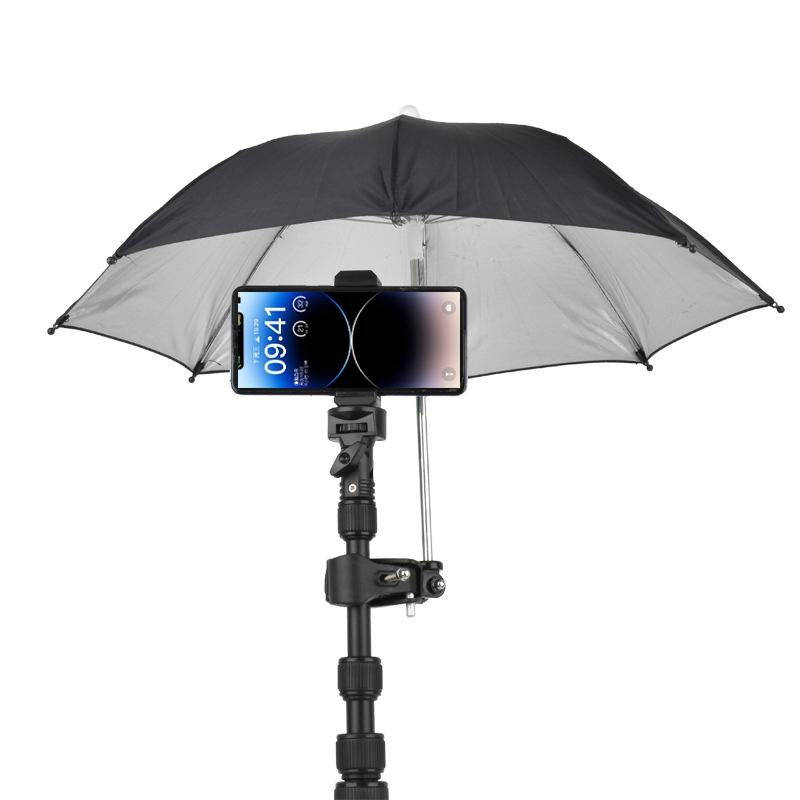 50cm Camera Umbrella Sunshade Adjustable Mobile Phone Parasol With Clip