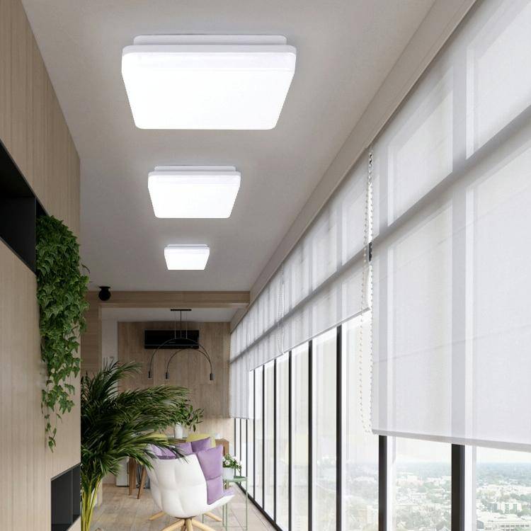 LED Ceiling Lamp Waterproof Moisture-Proof Dustproof Supply Light Bathroom Balcony Lamp, Power so...