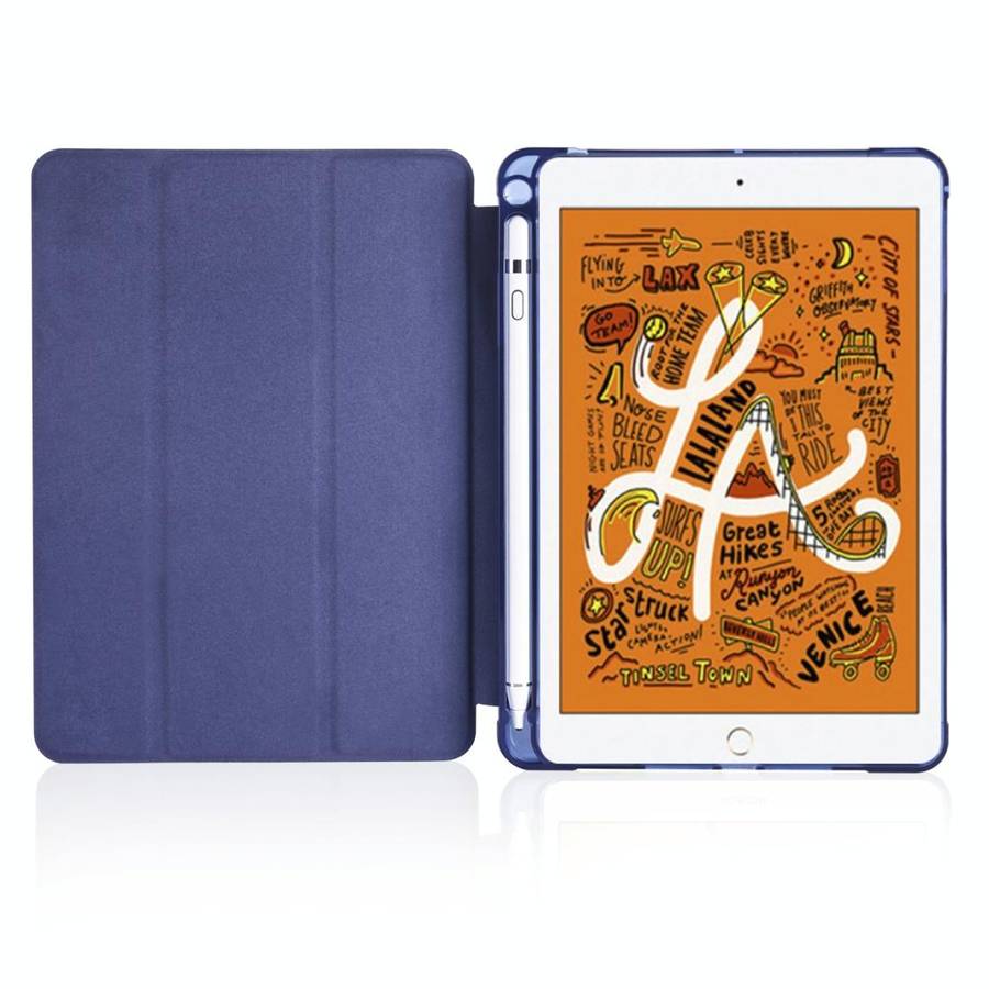 For iPad Mini 5 / Mini 4 3-folding Horizontal Flip PU Leather + Shockproof TPU Case with Holder &...