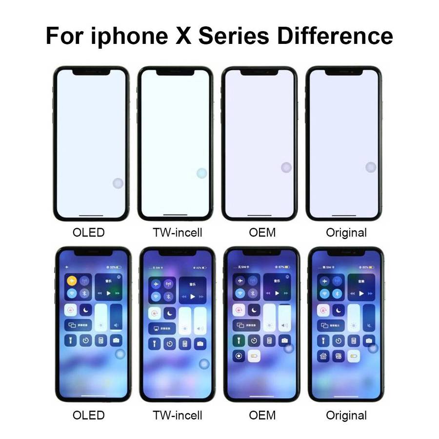 GX Hard OLED LCD Screen for iPhone X with Digitizer Full Assembly (Black)