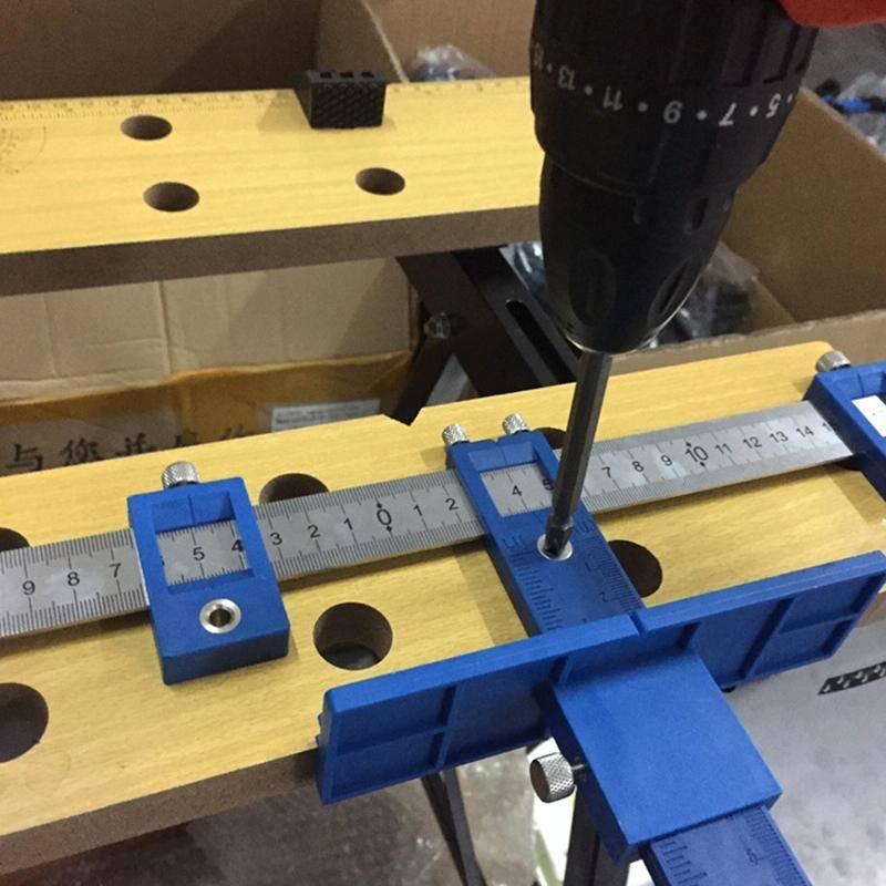 Multi-function Adjustable Furniture Cabinet Door Handle Woodworking Hole Locator