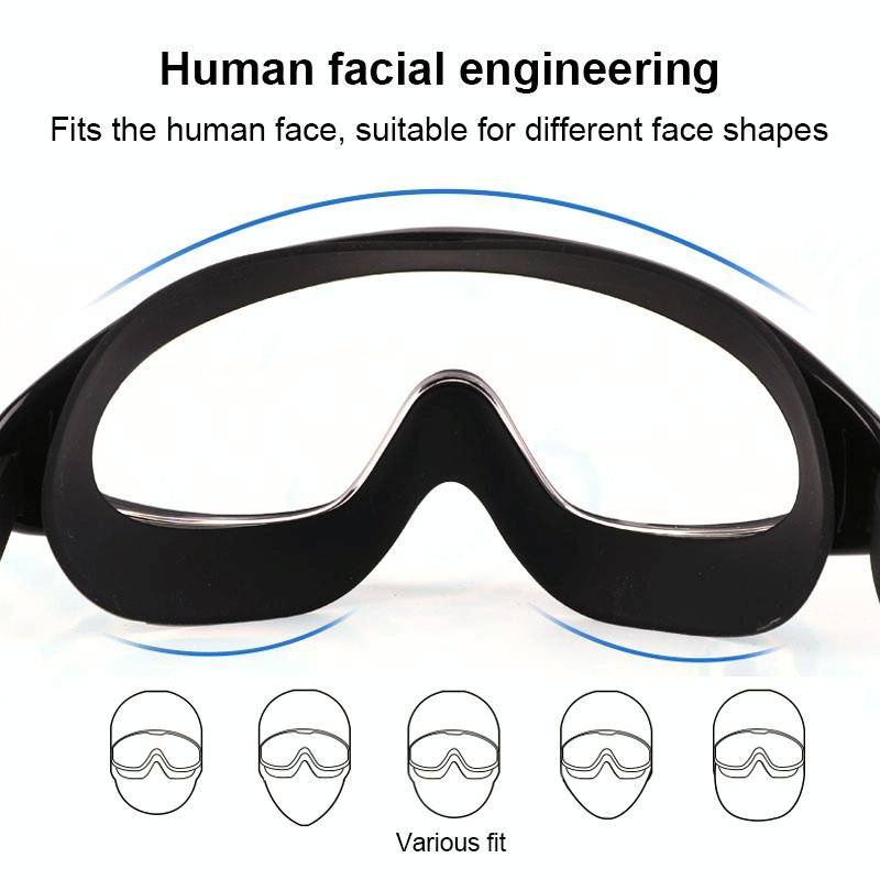 Liquid Silicone Swimming Equipment HD Anti-fog Comfortable Electroplated Swimming Goggles(Black T...