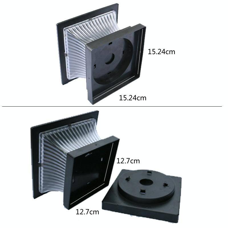 Outdoor Solar Column Lamp IP44 Waterproof Garden Fence Light Solar Street Lamp(Black Shell+Warm L...