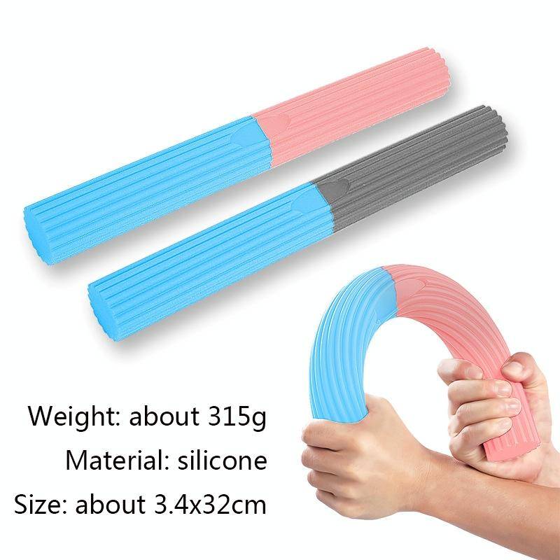Silicone Multifunctional Fitness Bar Rehabilitation Training Arm Strength Bar Wrist Strength Forg...