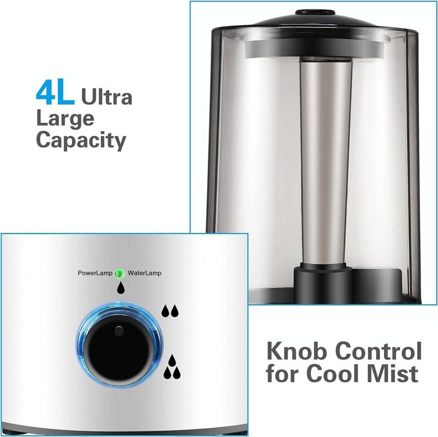 4L Reptile Humidifier Fogger Cool Mist Fog Mister with Tube for Tortoise Habita UK Plug