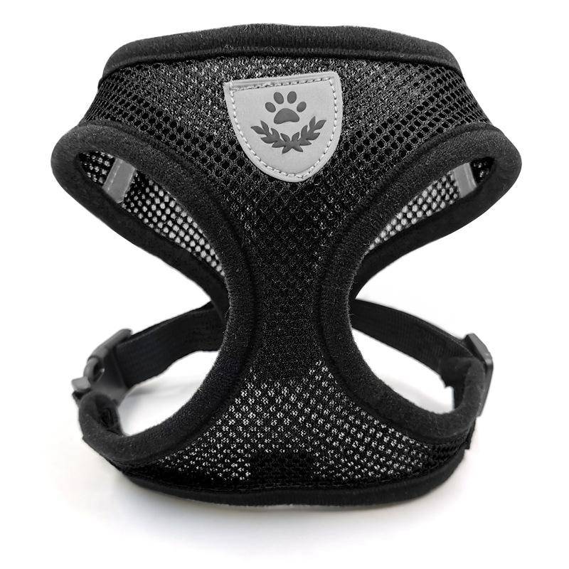 Pet Chest Strap Small Medium Dog Cat Breathable Dog Walking Vest, Size: L Chest Back(Black)