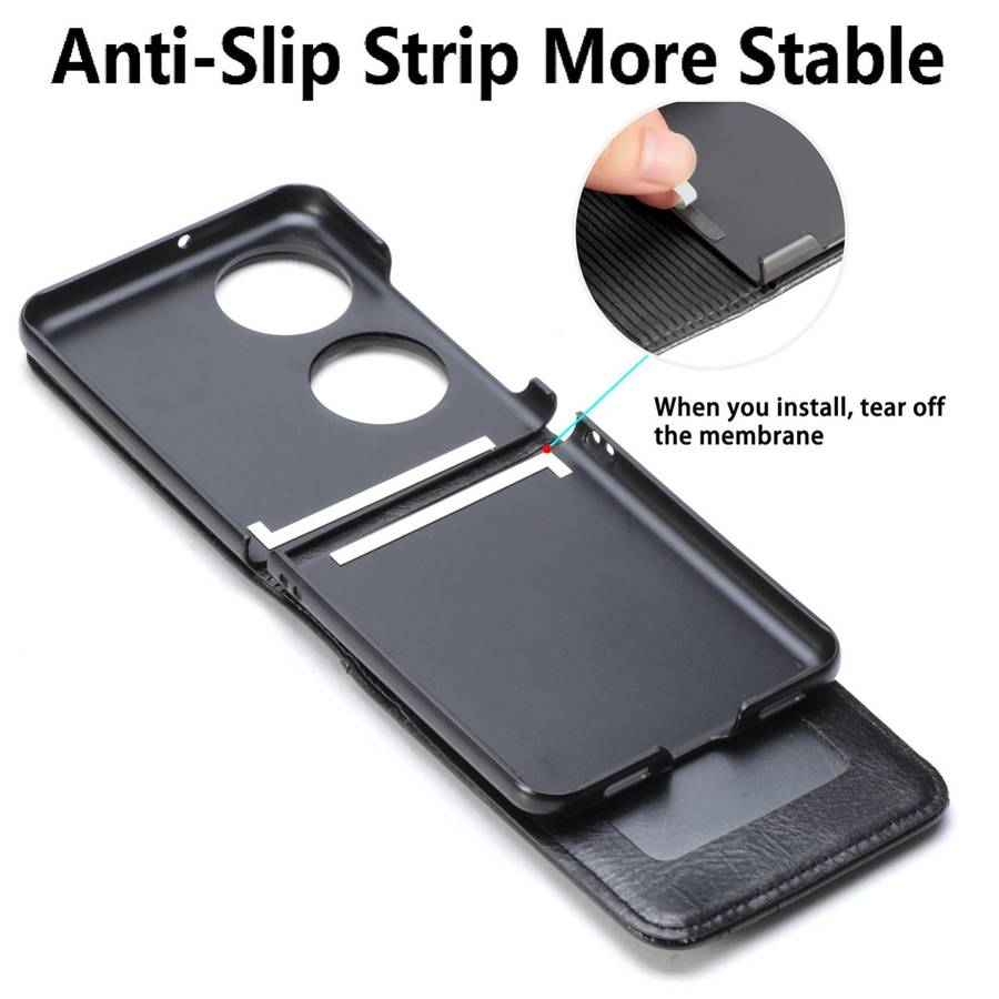 For Huawei P50 Pocket Wallet Card Folding Phone Case(Black)