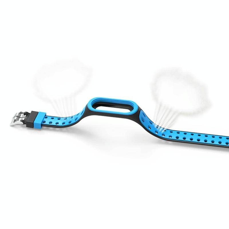 For Xiaomi Mi Band 5 Silicone Double Buckle Replacement Wrist Strap(Black)