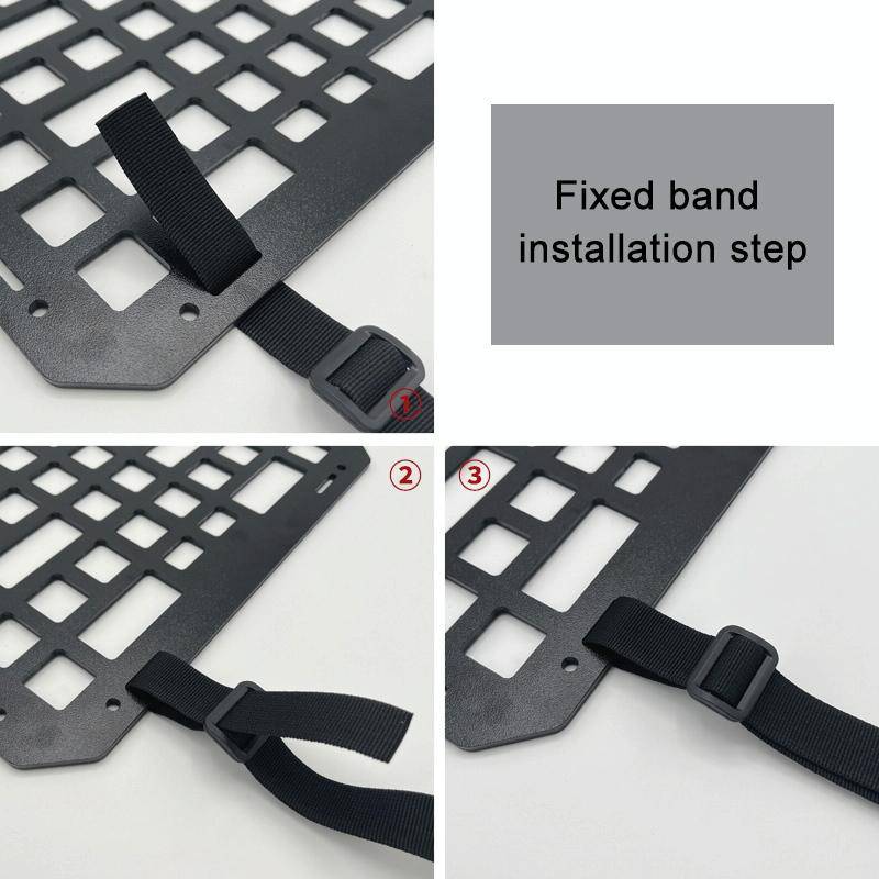 Car Rigid Seat Back Thicken Organizer Molle Panel Storage Rack