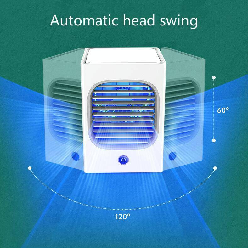 Small Home Desktop Air Conditioner Chiller Cooling Fan(Black)