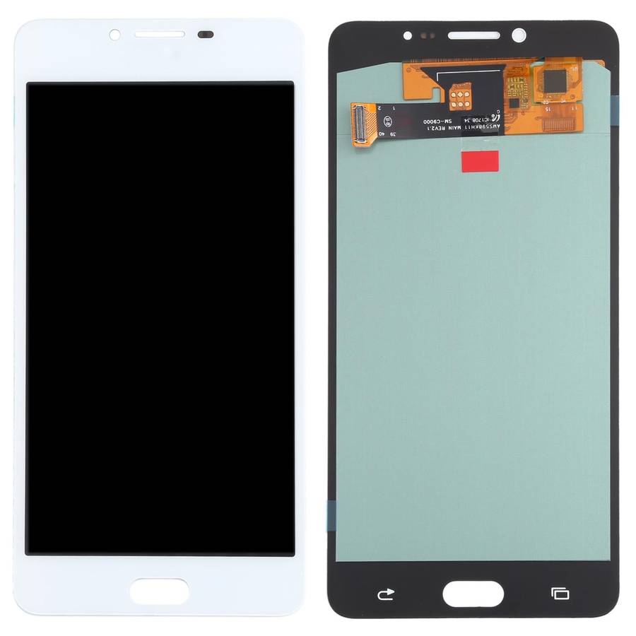 OLED Material LCD Screen and Digitizer Full Assembly for Samsung Galaxy C9 Pro SM-C9000/C900(White)