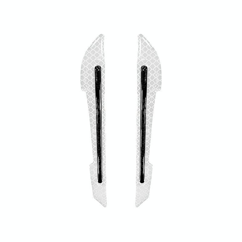 4 Sets Car Reflective Sticker Door Border Anti-Collision Strip Leaf Board Personality Rear View M...