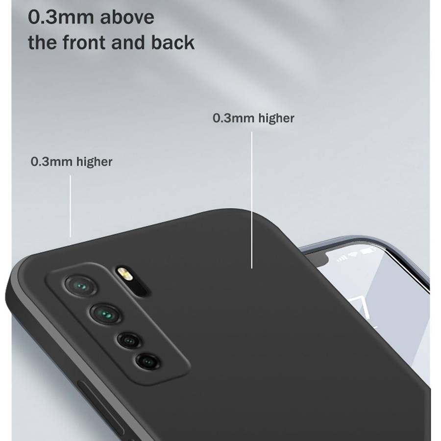 For Huawei nova 7 SE Solid Color Imitation Liquid Silicone Straight Edge Dropproof Full Coverage ...