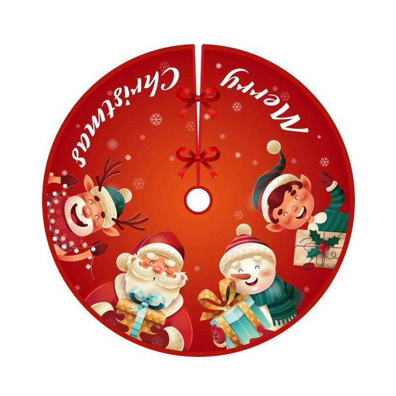 Christmas Tree Skirt Carpet Tree Bottom Cover Cloth Mat(006)