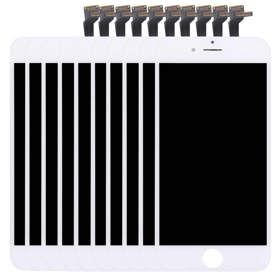 10 PCS TFT LCD Screen for iPhone 6 Digitizer Full Assembly with Frame (White)