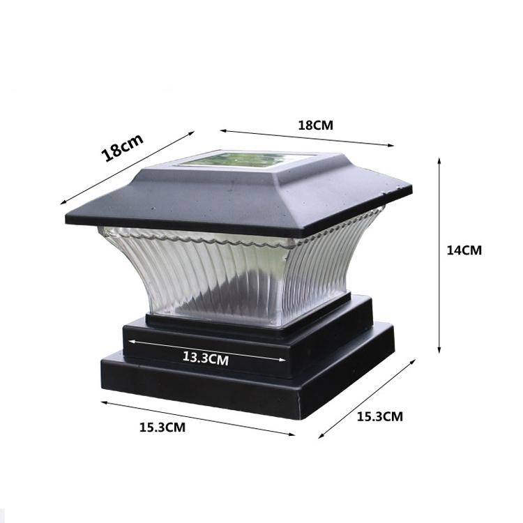 Outdoor Solar Column Lamp IP44 Waterproof Garden Fence Light Solar Street Lamp(Gold Bronze Shell+...