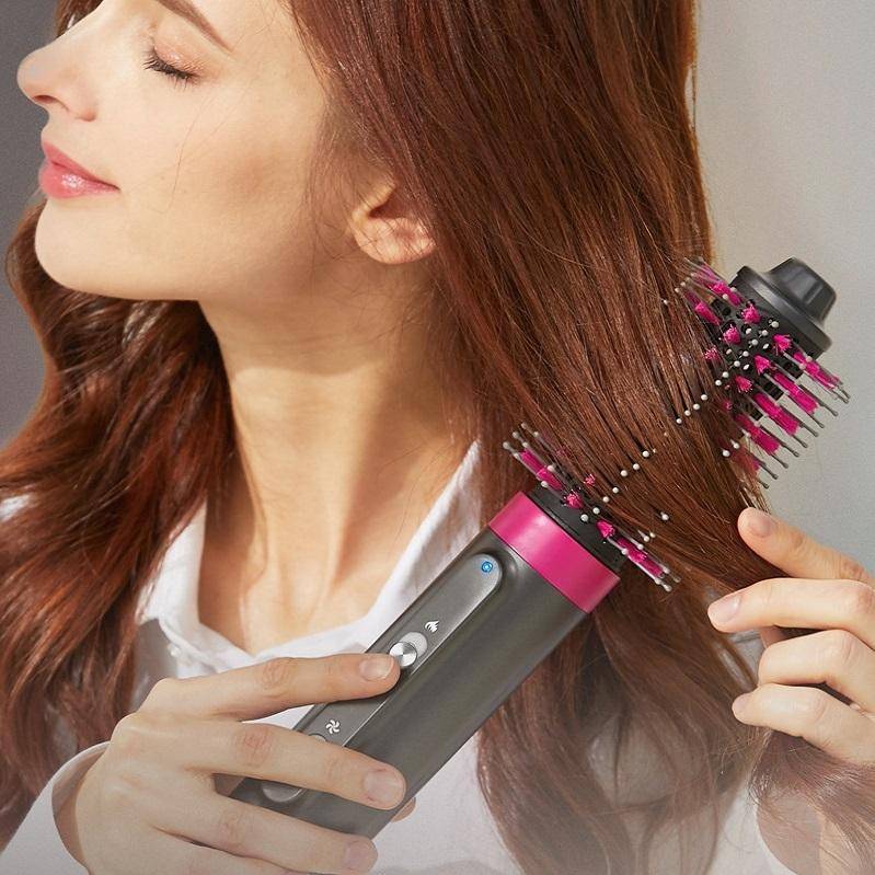 4 In 1 Hair Dryer Curling Straight Comb Hot Air Comb(AU Plug)