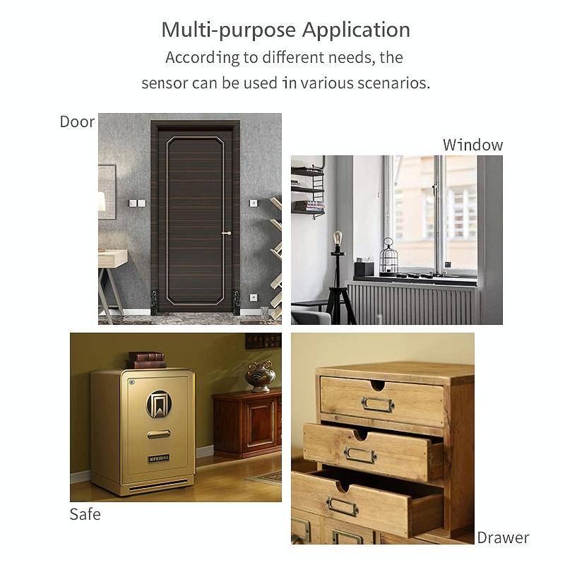 Tuya WiFi Door Magnetic Sensor Remote Intelligent Linkage Doors Windows Switch Anti-alarm APP Rem...