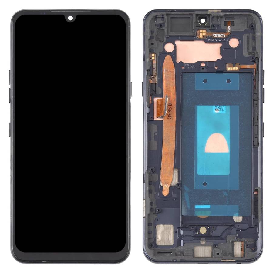 Original LCD Screen for LG G8X ThinQ LMG850EMW LM-G850 Digitizer Full Assembly with Frame (Black)
