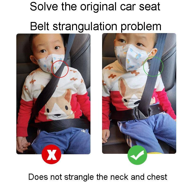 Car Seat Belt Adjuster Child Anti Strangler Neck Seat Fixed Limiter(Pistol Color)