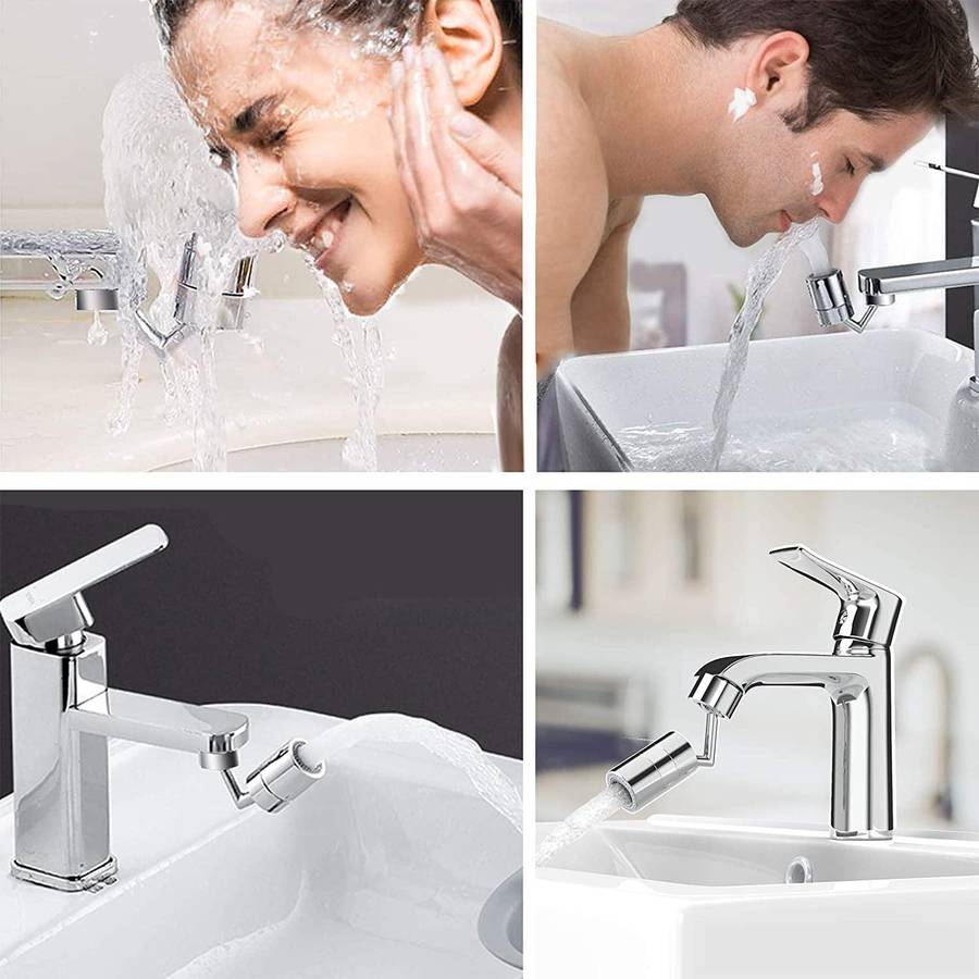 720-Degree Universal Rotating Faucet Anti-Splash Spout Filter Dual-Function Faucet, Specification...