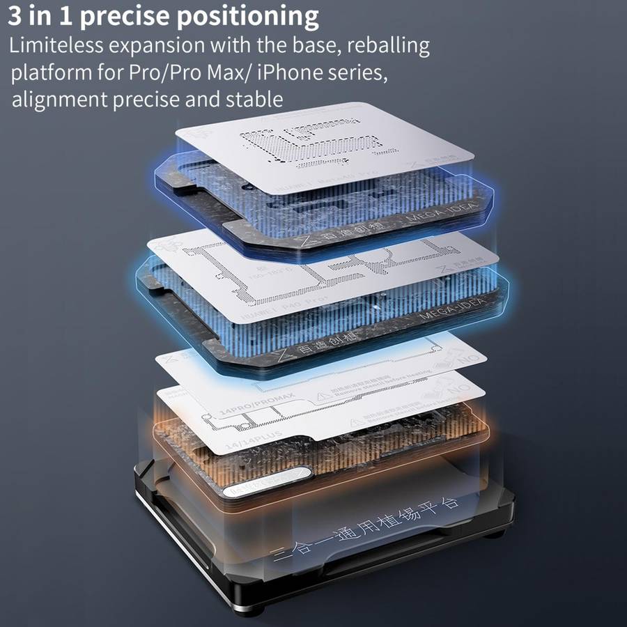 For Huawei P40 Pro+ Qianli Mega-idea Multi-functional Middle Frame Positioning BGA Reballing Plat...