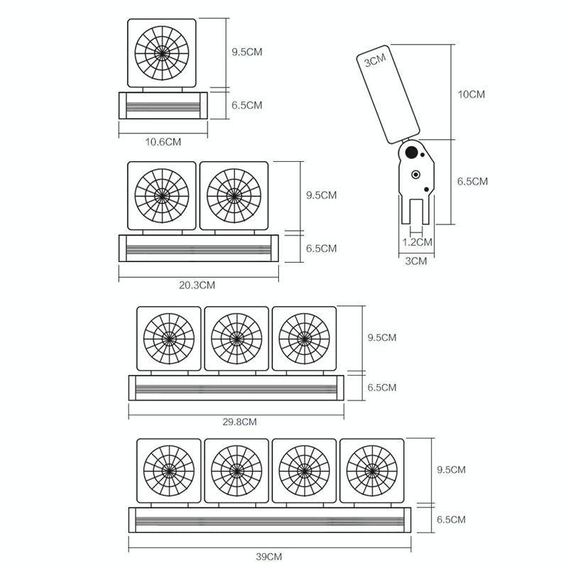 Fish Tank Cooling Fan Cooling Silent Aquarium Fan, Specification: 3 Head UK Plug
