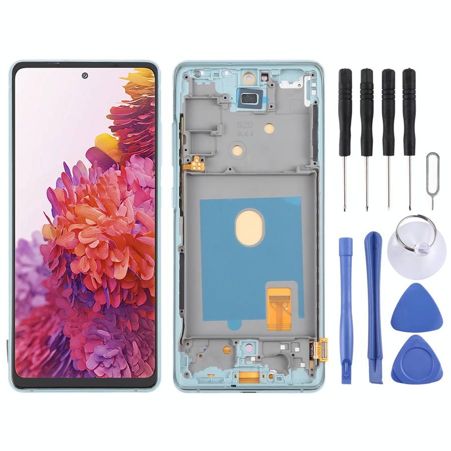 For Samsung Galaxy S20 FE SM-G780F 6.43 inch OLED LCD Screen Digitizer Full Assembly with Frame (...