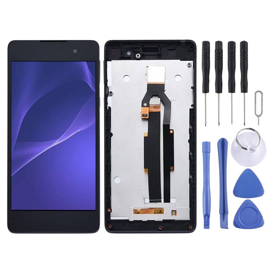 OEM LCD Screen for Sony Xperia E5 F3311 F3313 Digitizer Full Assembly with Frame(Black)