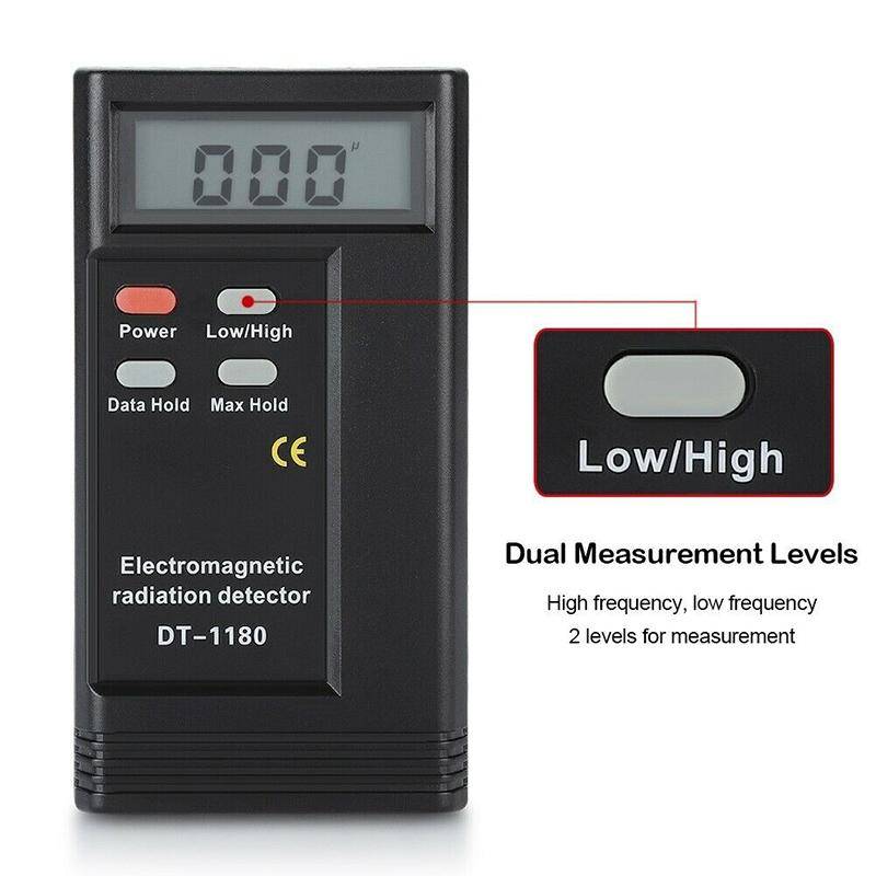 DT-1180 Electromagnetic Radiation Detector Measuring Range 50-1999V/M Electromagnetic Wave Radiat...