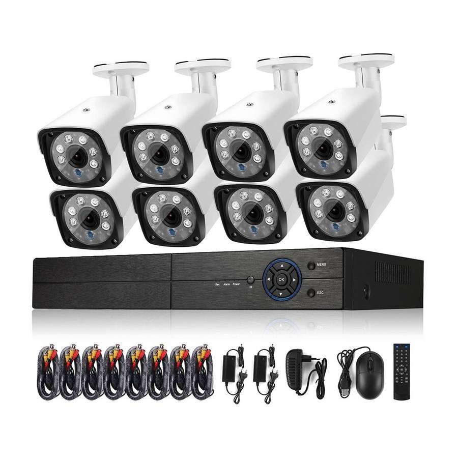 A8B3/Kit 2MP 8CH 1080P CCTV Security Camera System AHD DVR Surveillance Kit, Support Night Vision...