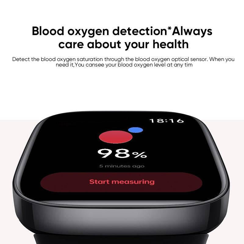 Original Xiaomi Redmi Watch 3, 1.75 inch AMOLED Screen 5 ATM Waterproof, Support Heart Rate Monit...