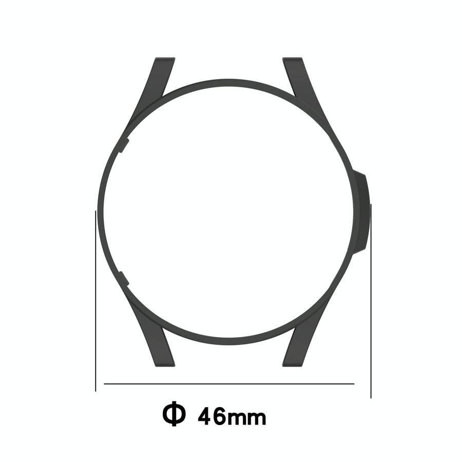 For Samsung Galaxy Watch4 Classic 46mm Half Coverage Hollowed PC Protective Case(Carbon Fibre)