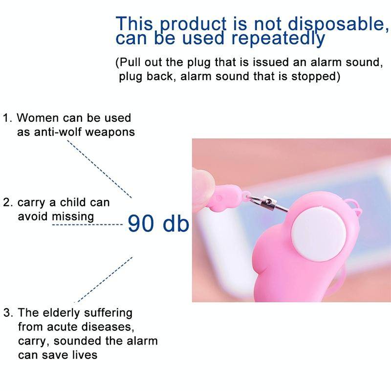 Angel Wing Anti-rape Device Personal Alarm, Self-defense Defend Wolf, Mini Alarm with 90dB Alarm ...
